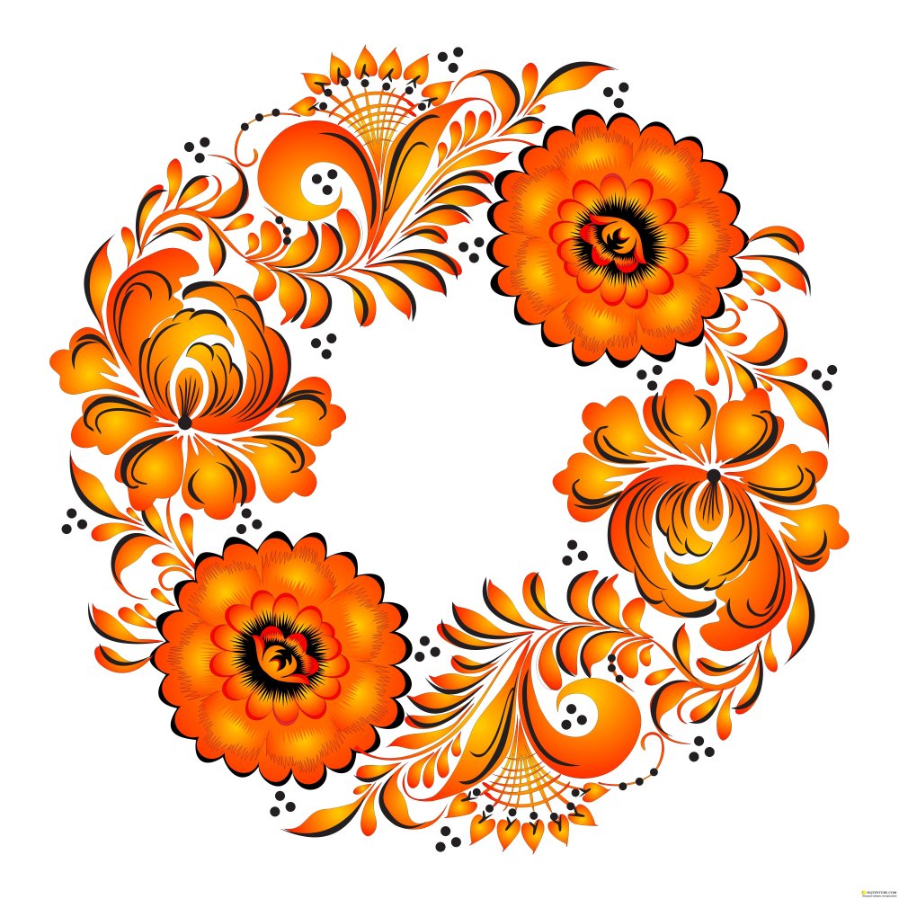 Хохломская роспись вектор