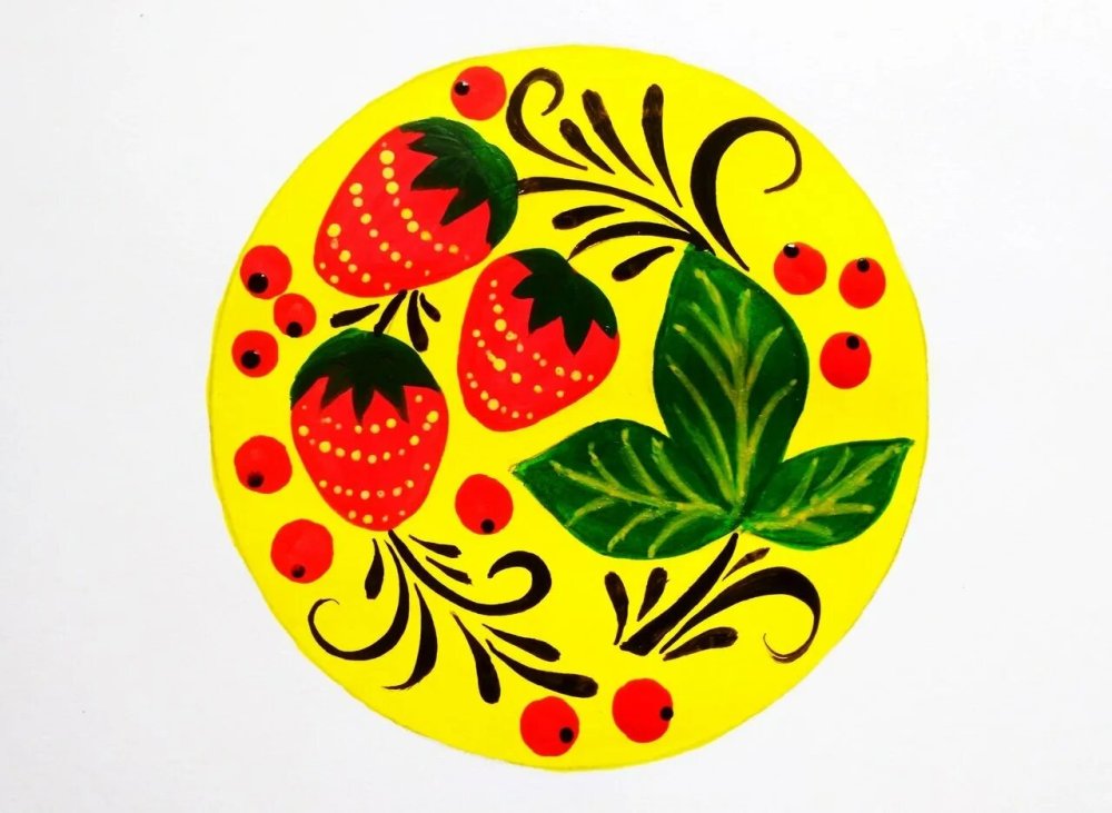 Рисование «по мотивам хохломской росписи» т.с. Комарова