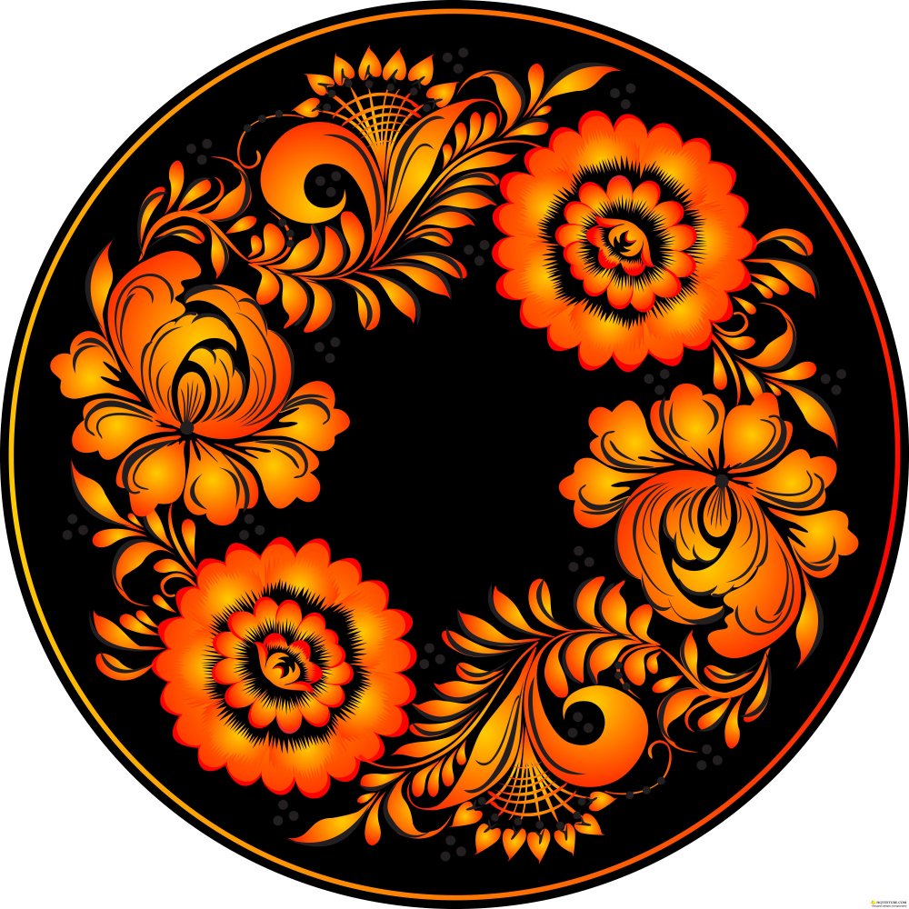 Хохломская роспись фоновая роспись