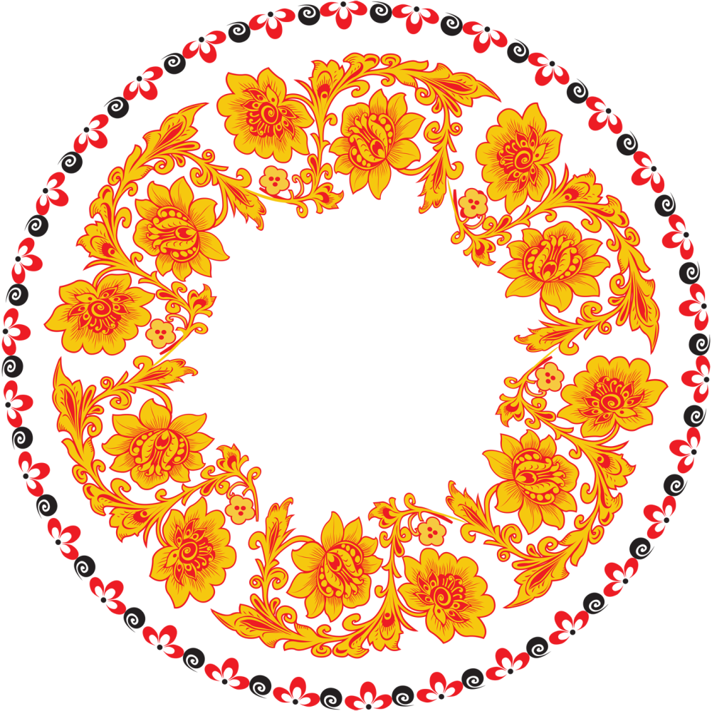 Русский узор в круге