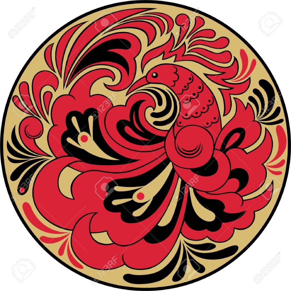 Русские народные узоры в круге