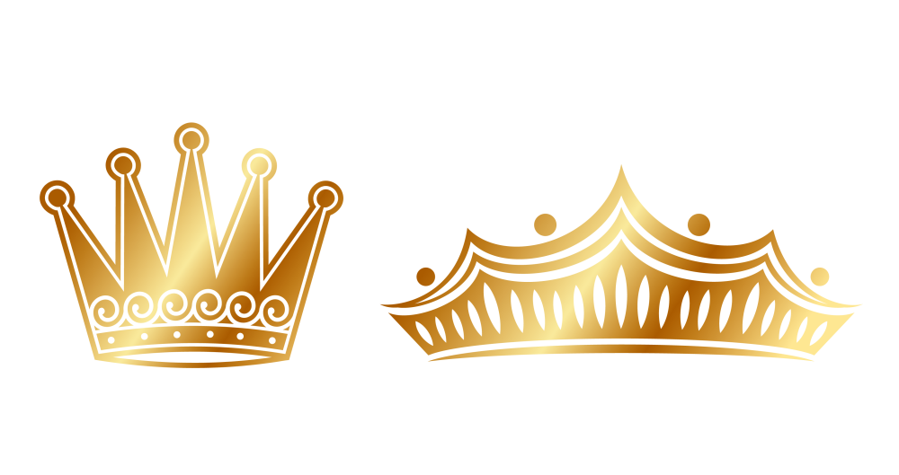 Корона черная с золотом