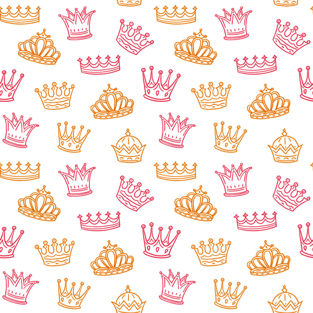 Белая корона на черном фоне