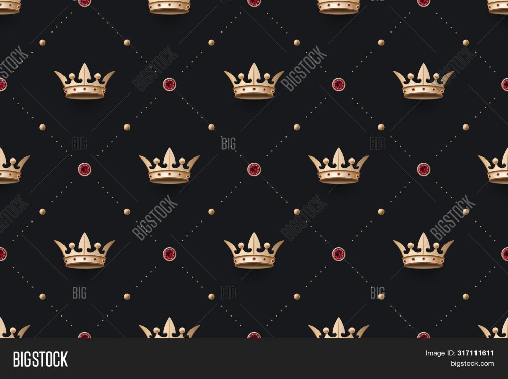 Корона на черном фоне