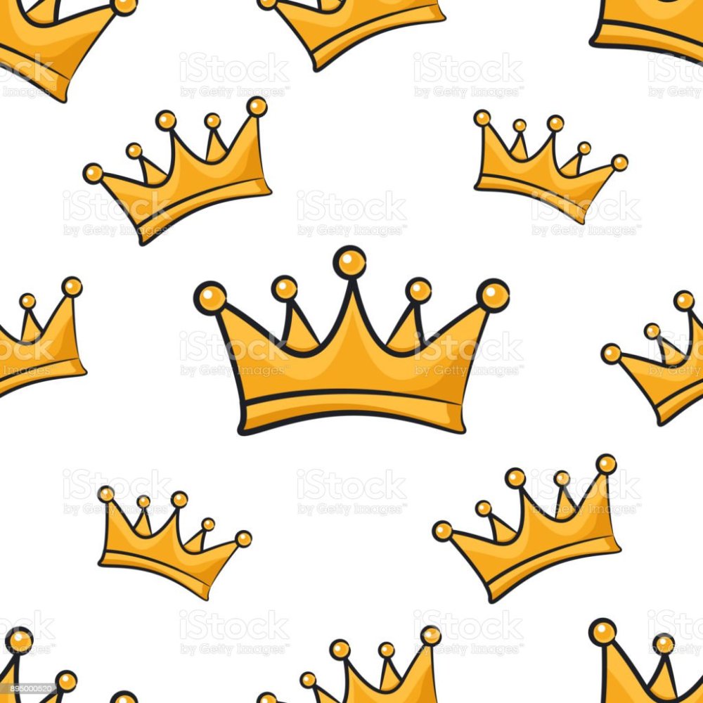 Много корон на белом фоне