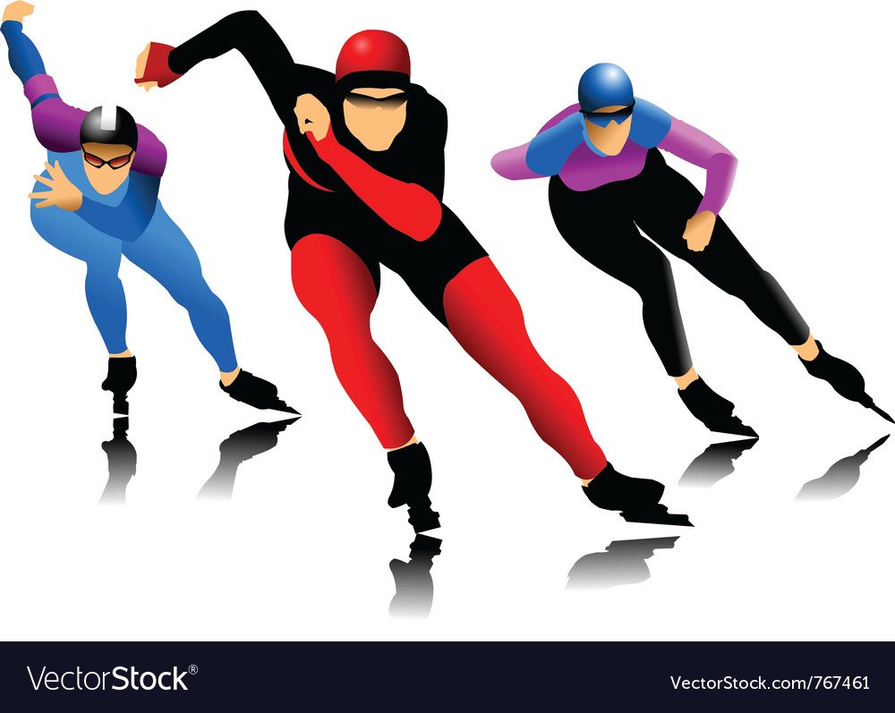 Конькобежный спорт вектор
