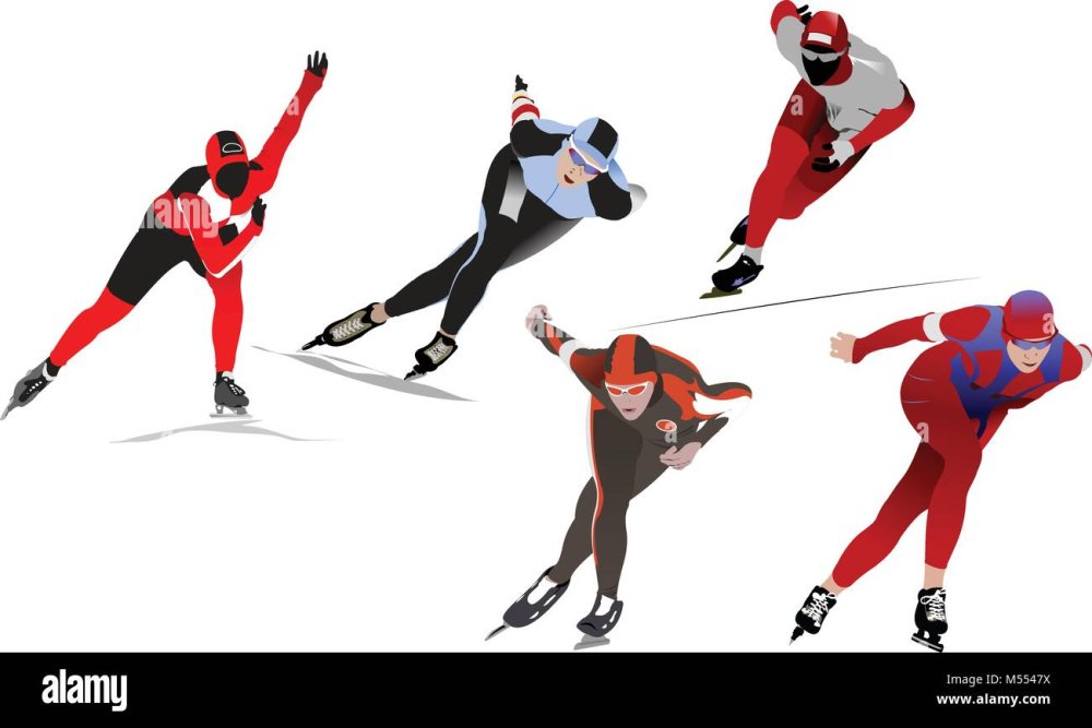 Конькобежный спорт вектор