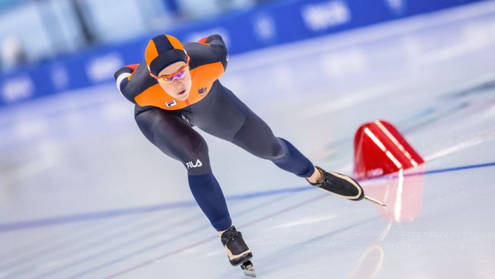 Максимальная скорость конькобежца