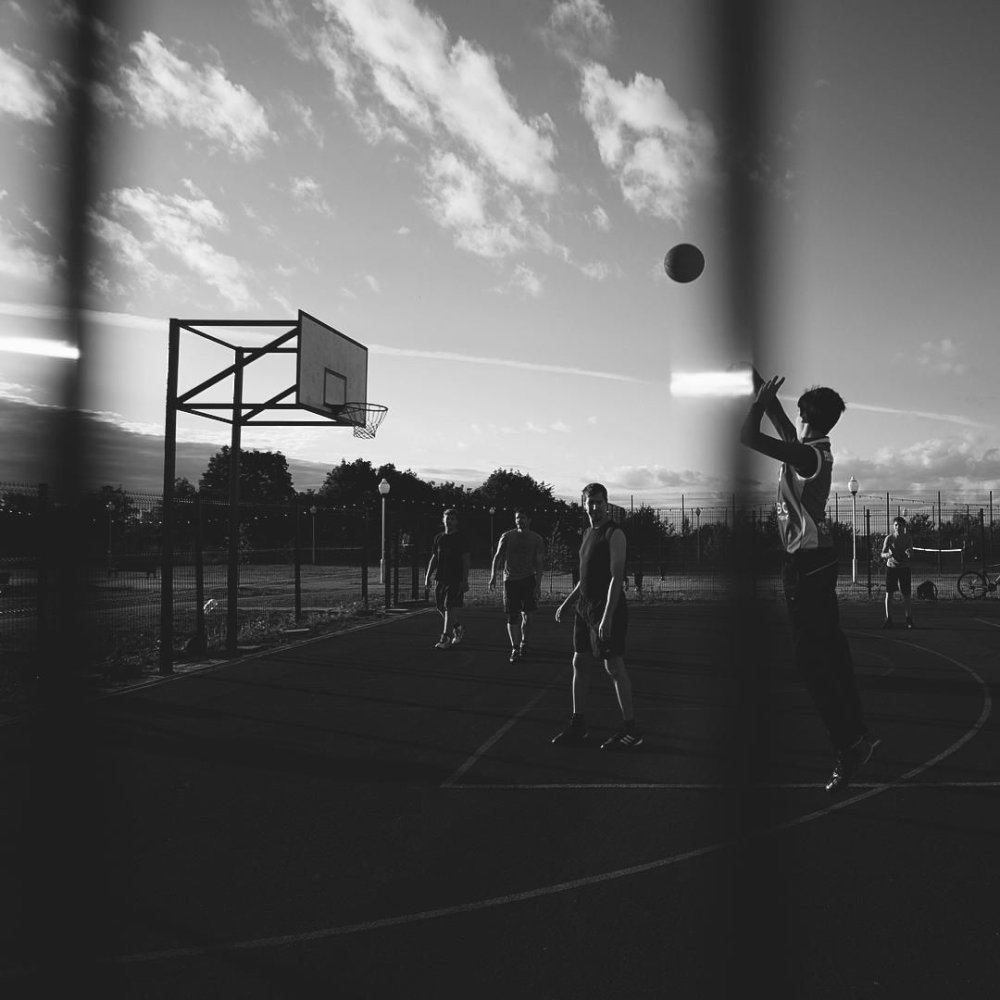 Баскетбол черно белый