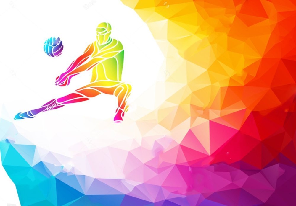 Спортивный фон для презентации волейбол