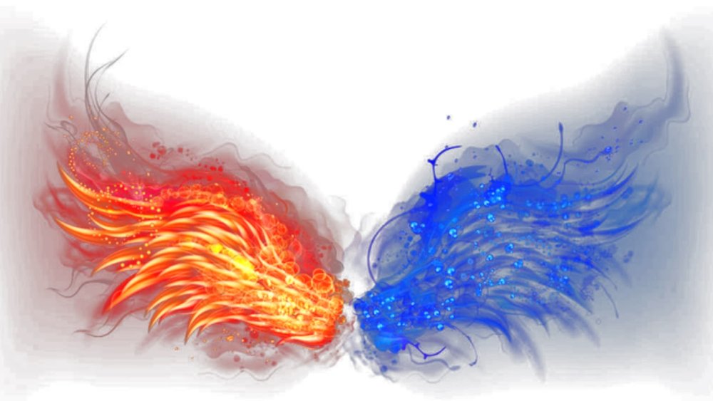 Сердечки огня и льда