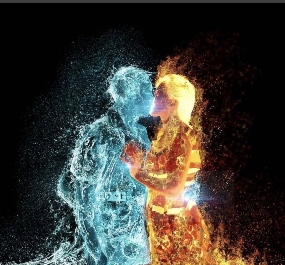 Текстура лед и пламя