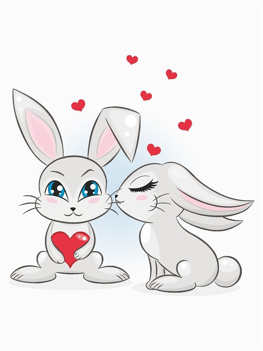 Валентинка с зайцем