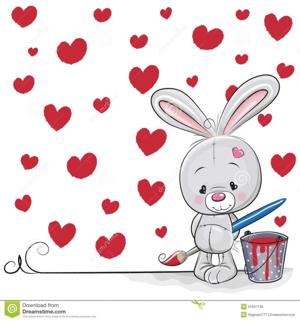 Розовый фон с зайчиками