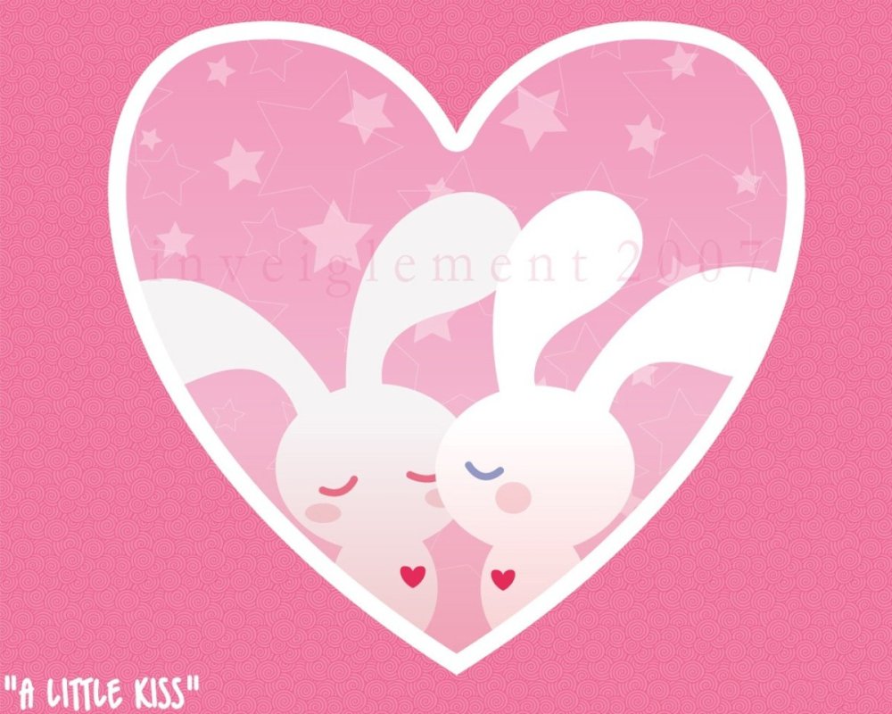 Зайки с сердечком 14 февраля