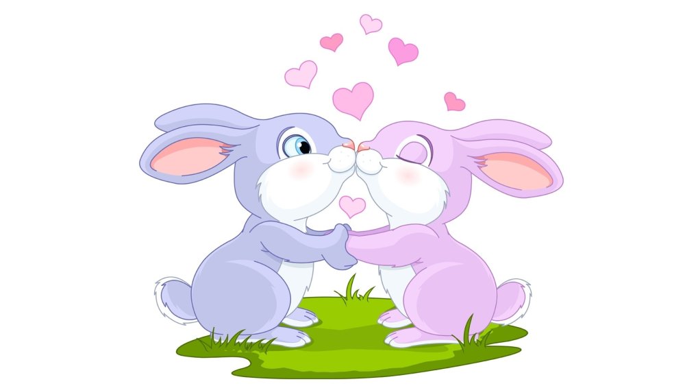 Заяц с сердечком в руках