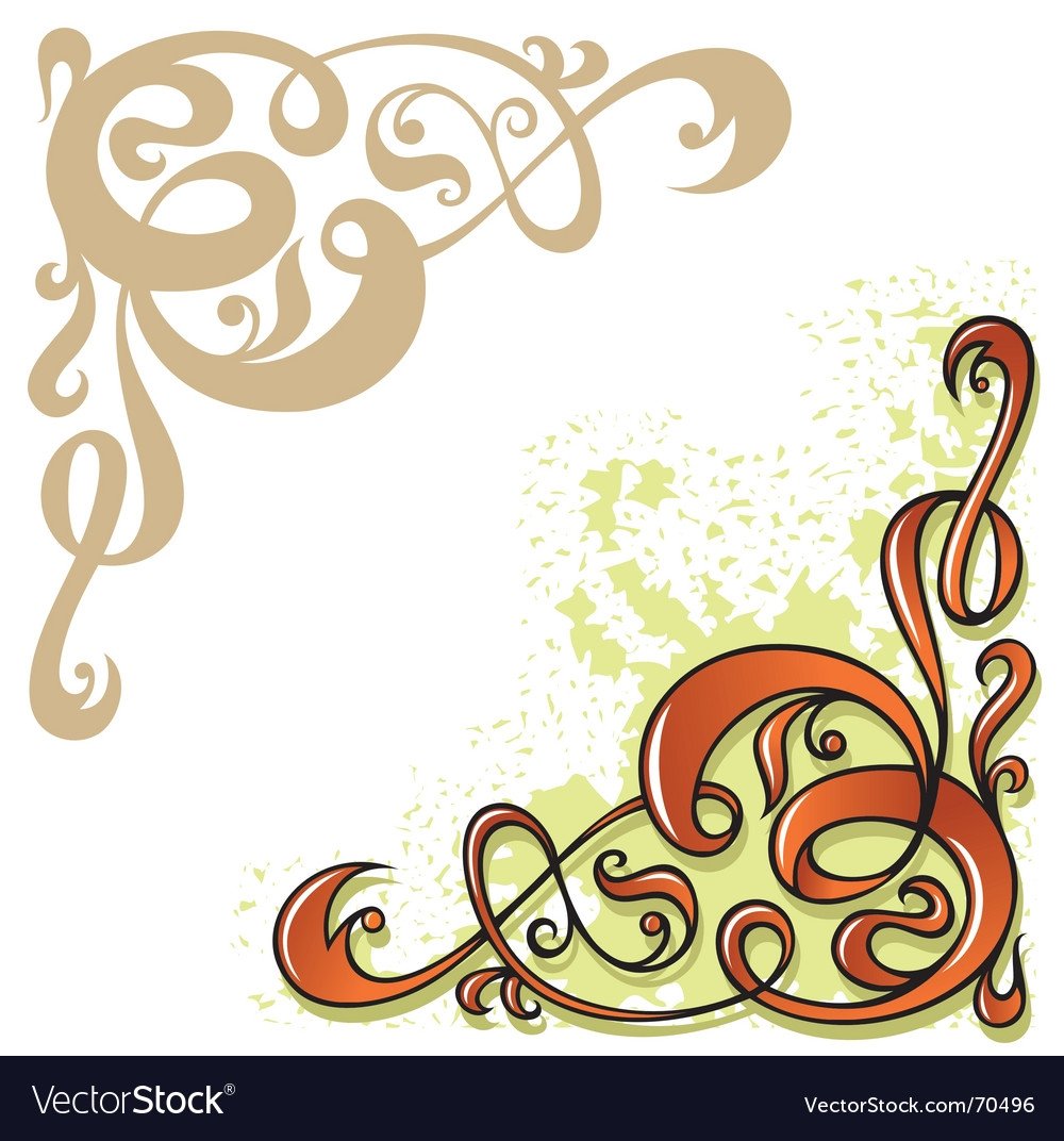 Угловые узоры цветные