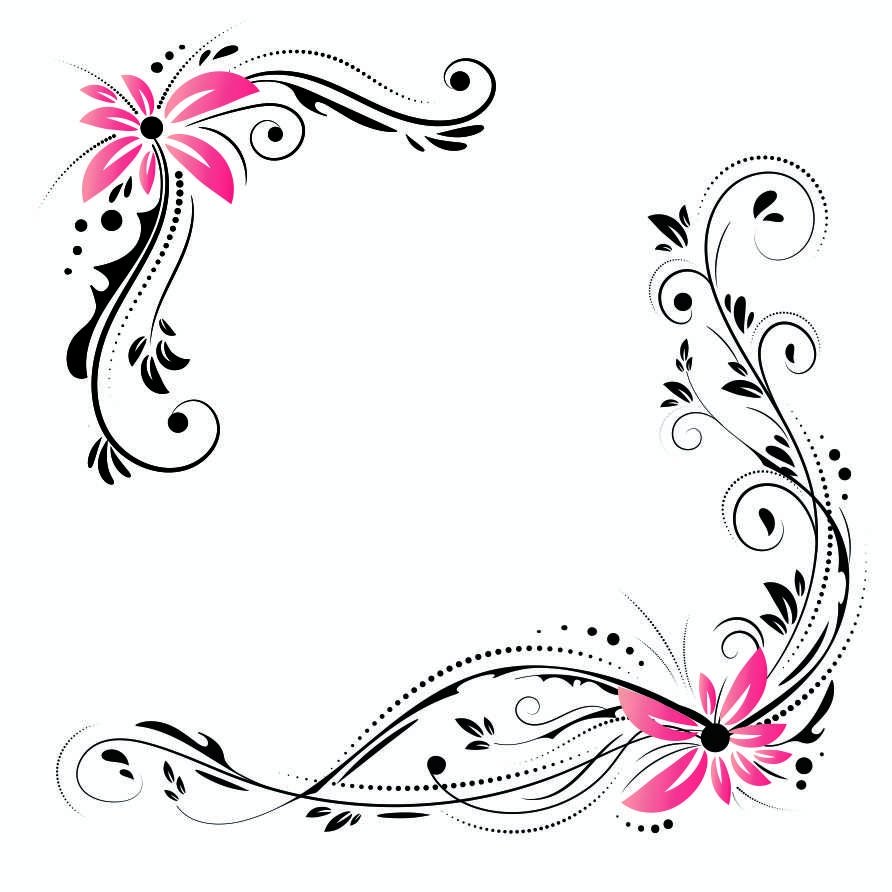 Угловой цветочный орнамент