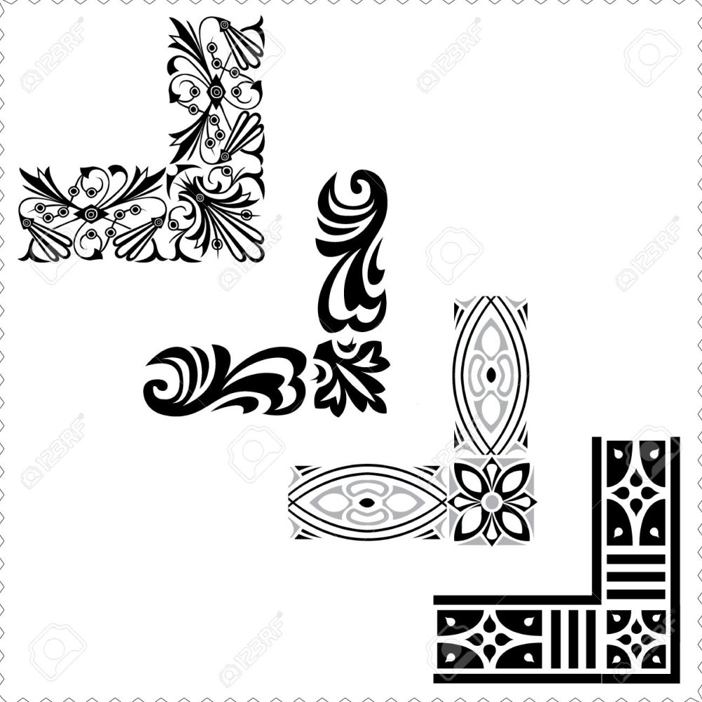 Угловые узоры для пригласительных