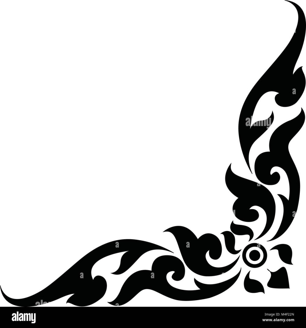 Узоры цветов угловые