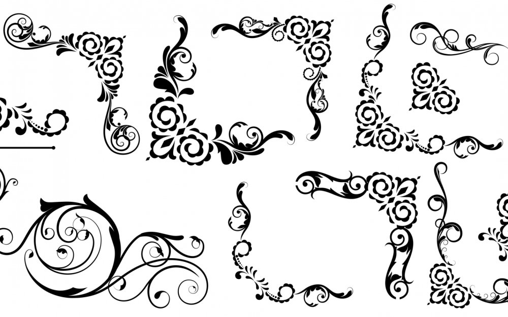 Розовый орнамент на прозрачном фоне