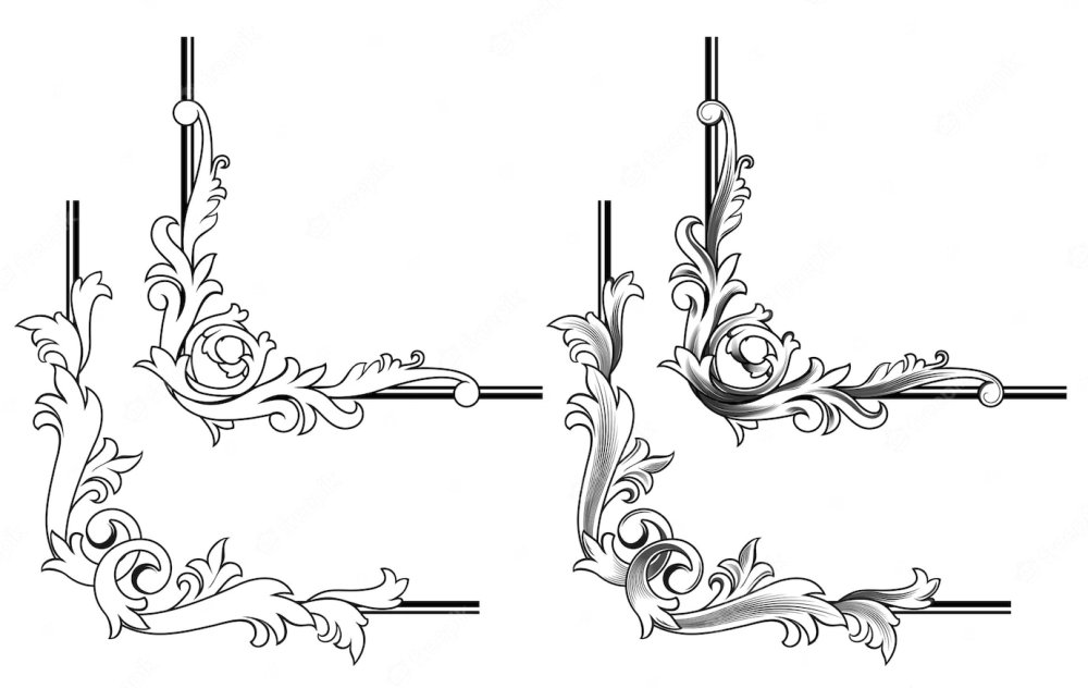 Трафарет на угол