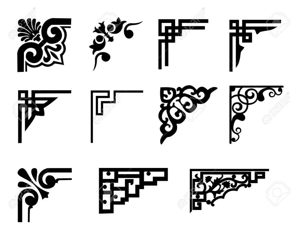 Угловой орнамент цветы