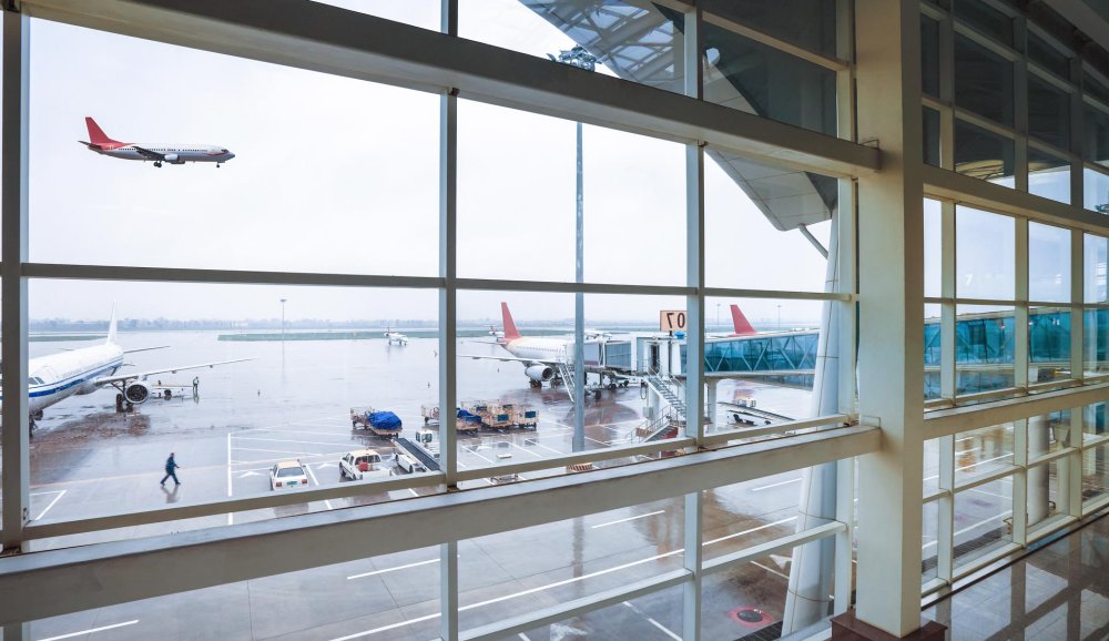 Кабина Боинг 737 ночью