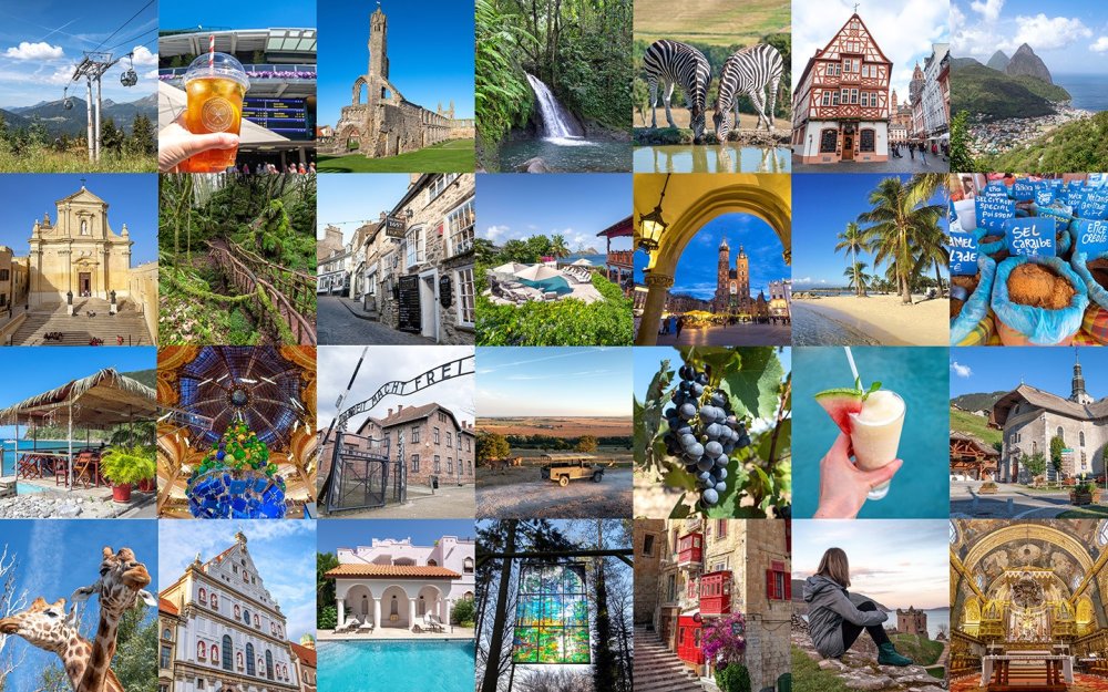 Коллаж туристических мест