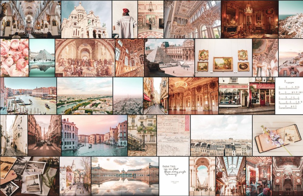 Эстетичный фон коллаж