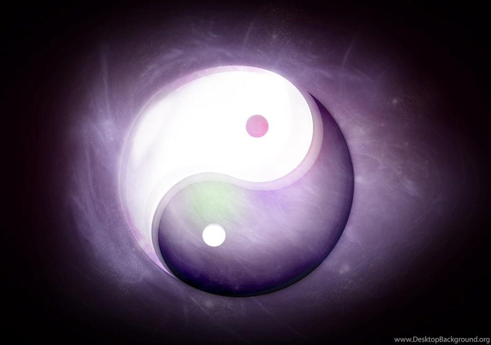 Инь Янь фиолетовый