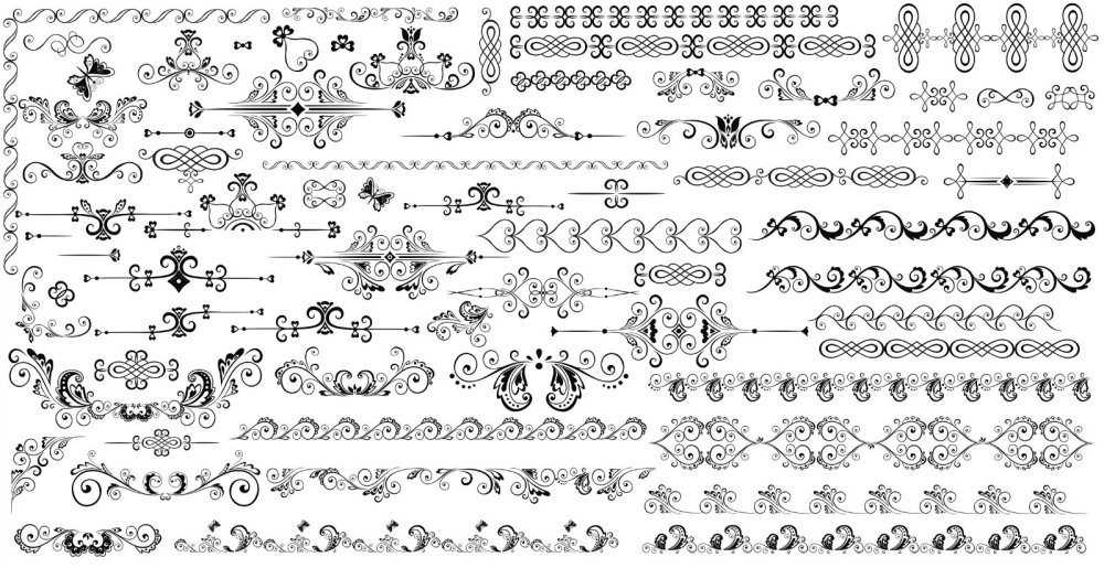 Цветочный узор на черном фоне