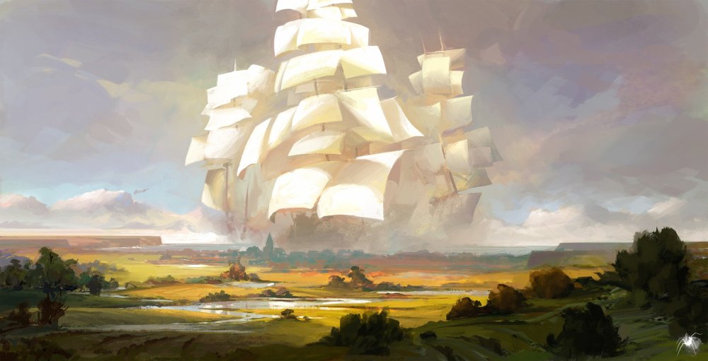 Корабль с сиреневыми парусами