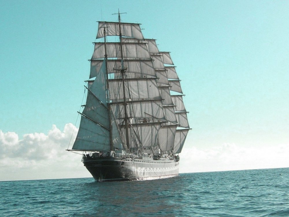 Парусник корабль Марк Твен