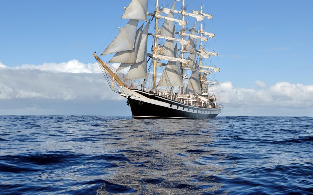 Фон мужской с кораблем