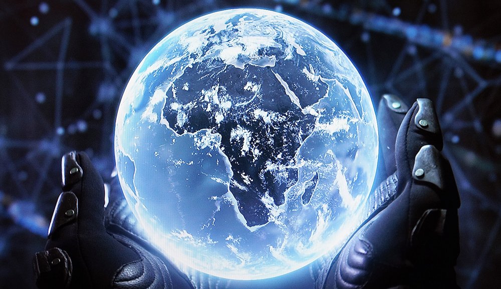 Земной шар из космоса арт