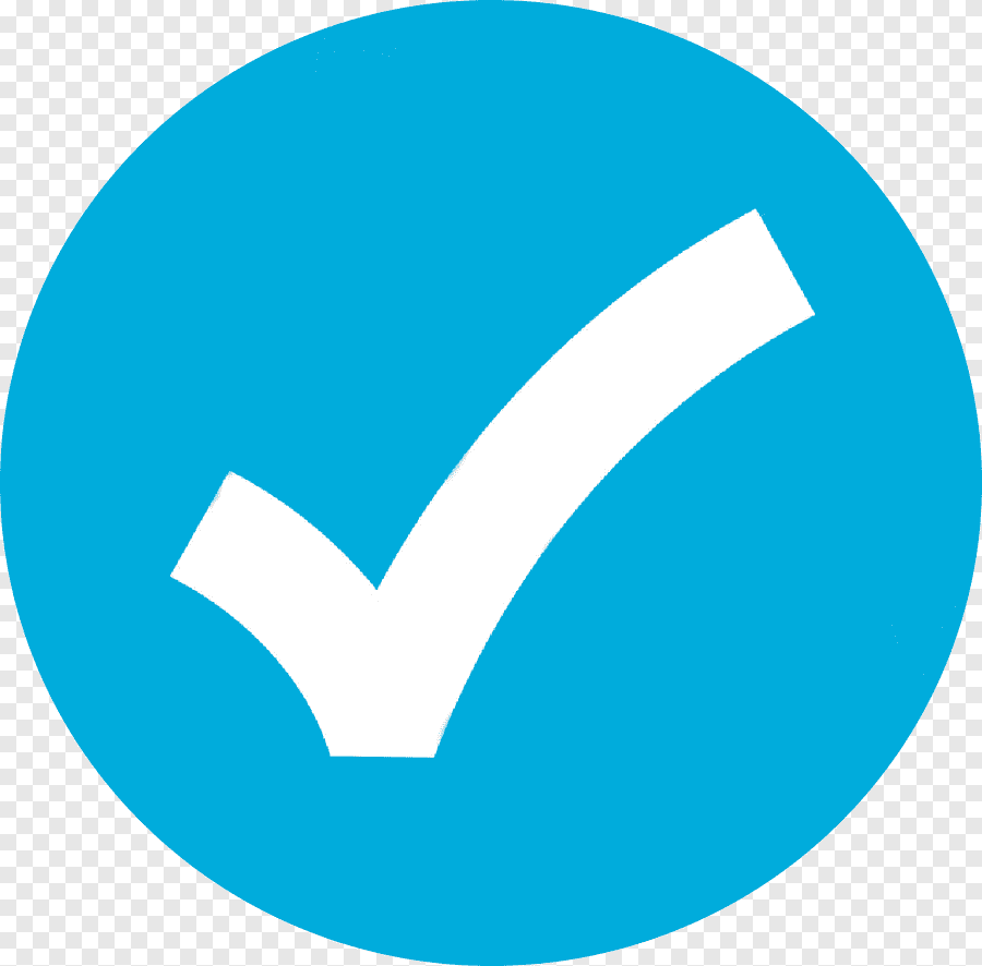 Голубая галочка