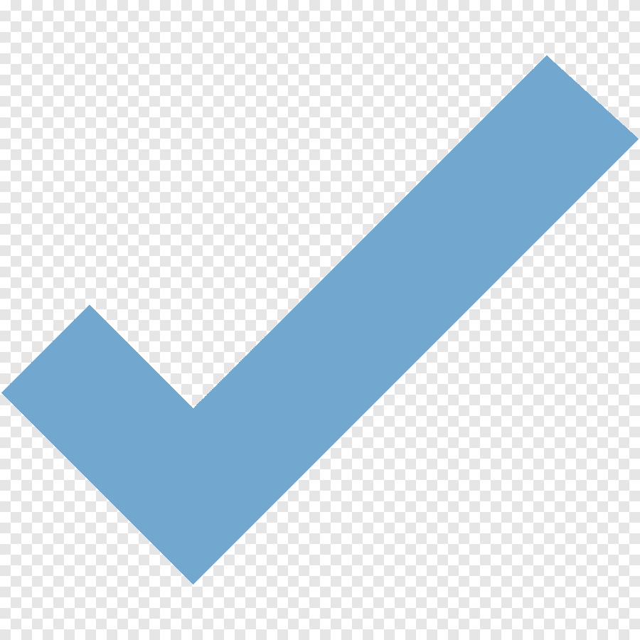 Синяя галочка в квадрате символ