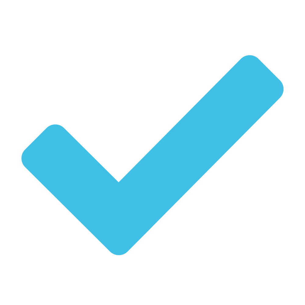 Голубая галочка в кружке