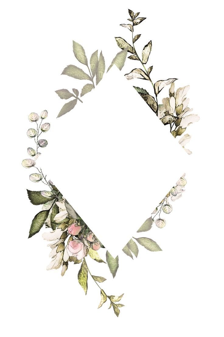 Акварельные цветочные рамки