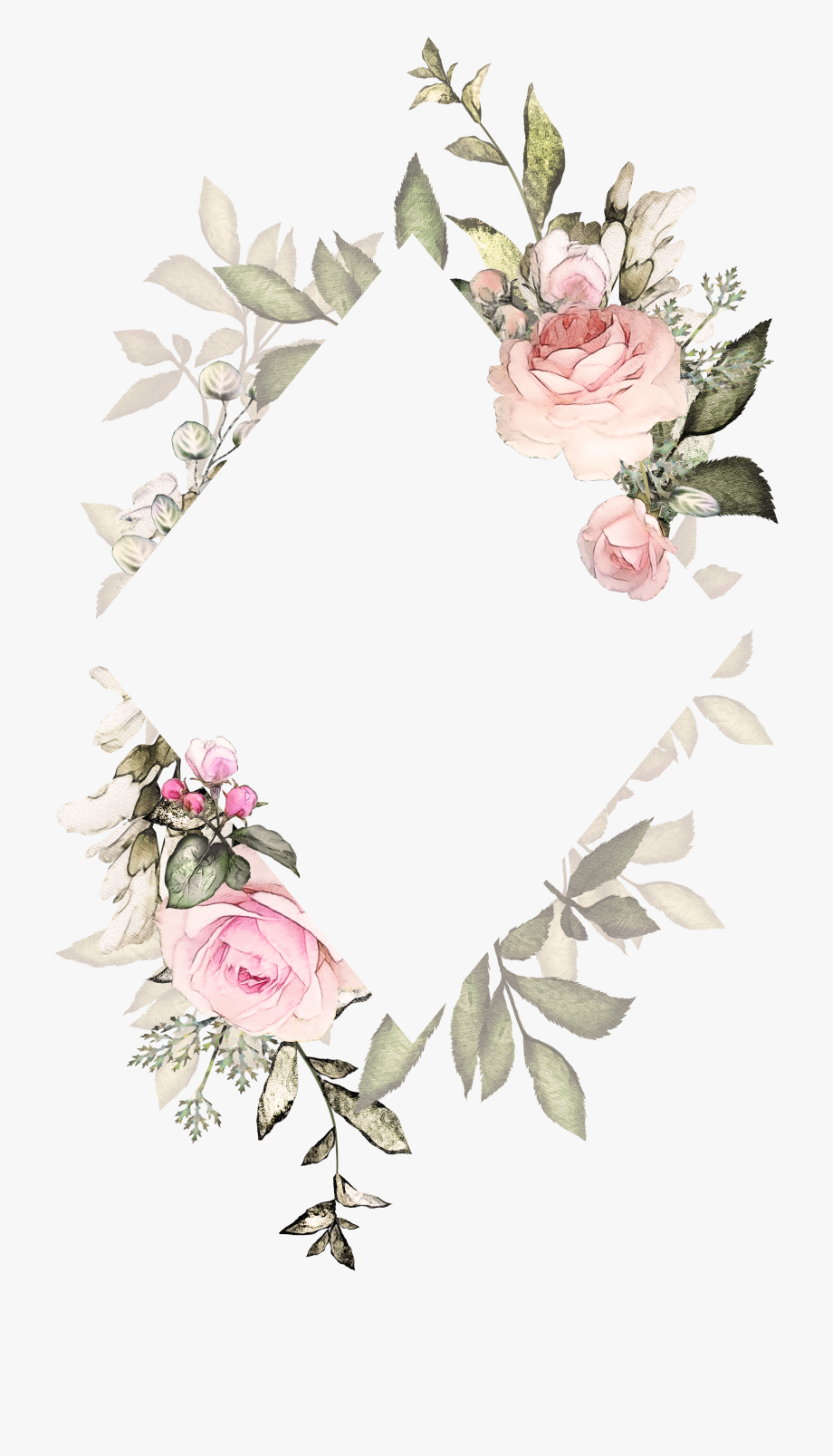 Акварельные цветы для пригласительных