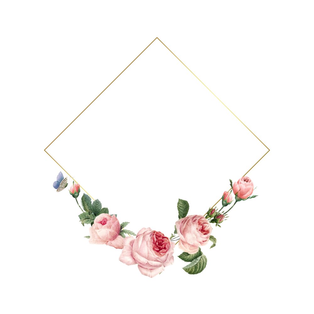 Цветочные геометрические рамки