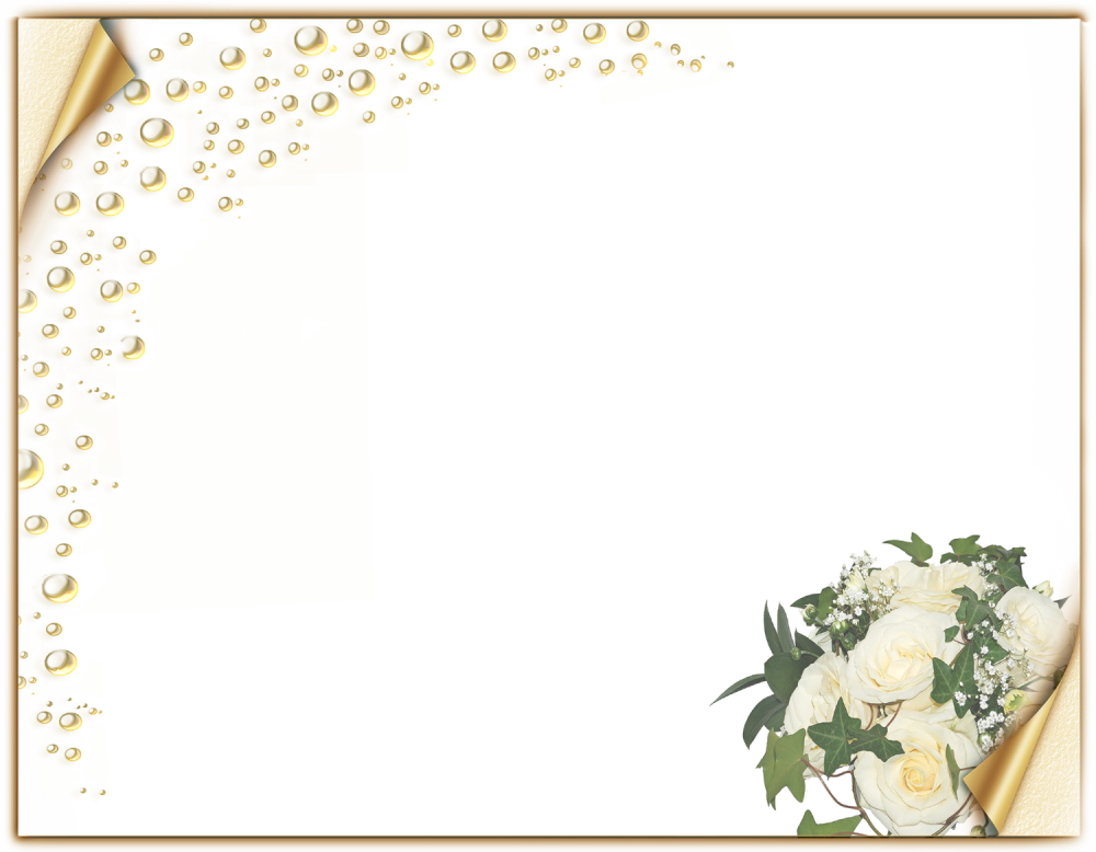 Свадебные рамочки на прозрачном фоне