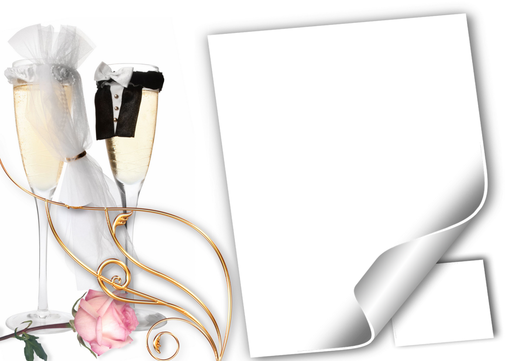 Свадебная рамка без фона