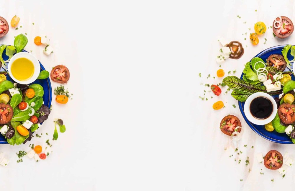 Еда на Светлом фоне вид сверху