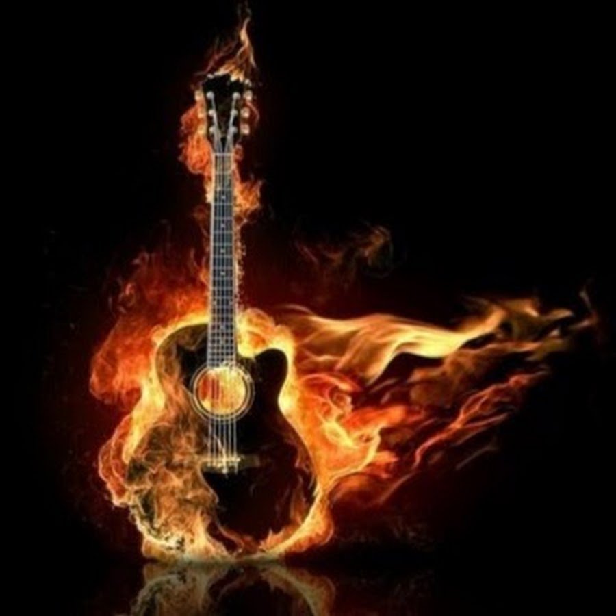 Электрогитара в огне