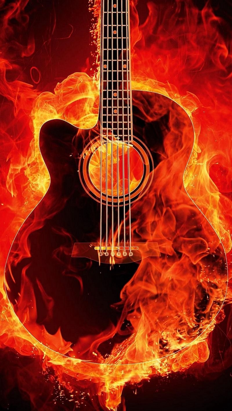 Электрогитара в огне