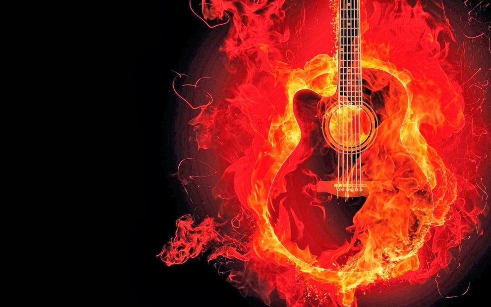 Классическая гитара в огне