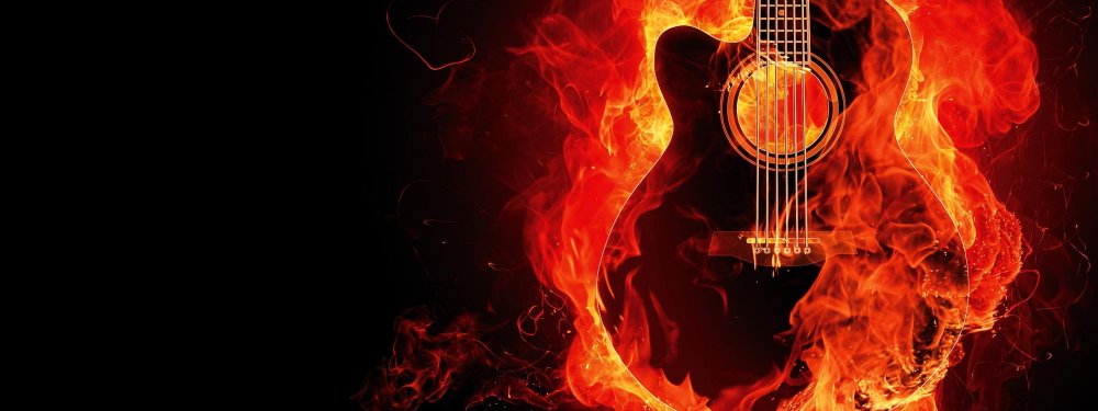 Электрогитара в огне