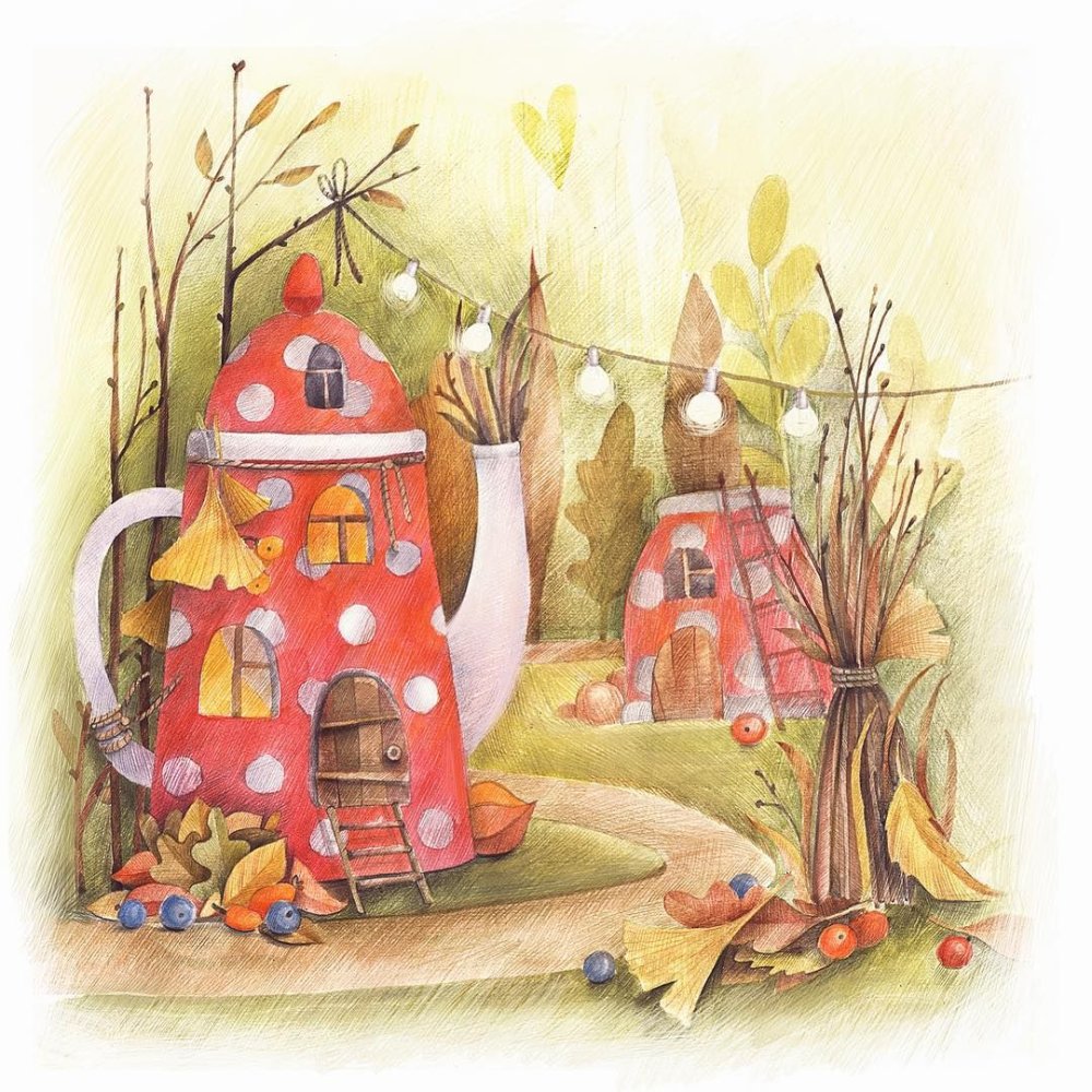 Деревянный дом из сказки